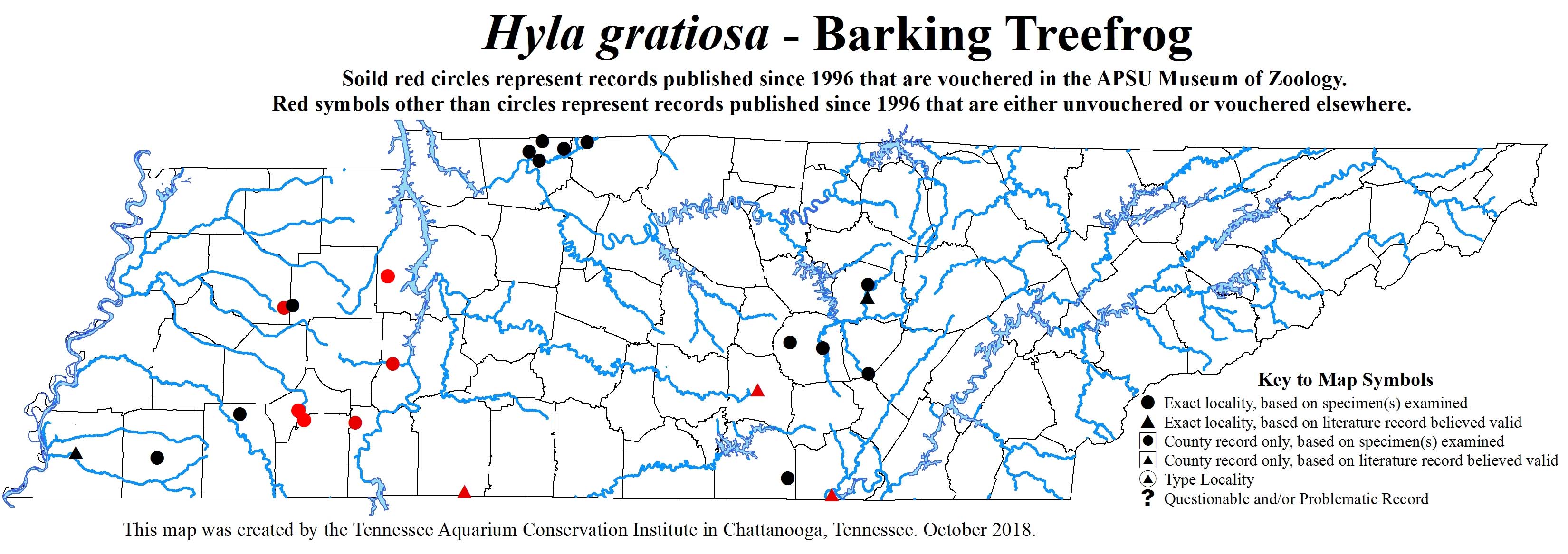 New Distribution Map - Hyla gratiosa LeConte - Barking Treefrog